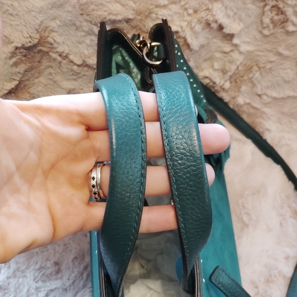 STUNNING! Kate Spade,Shoulder Bag/Crossbody.Beautiful Deep Teal Suede - Picture 4 of 10